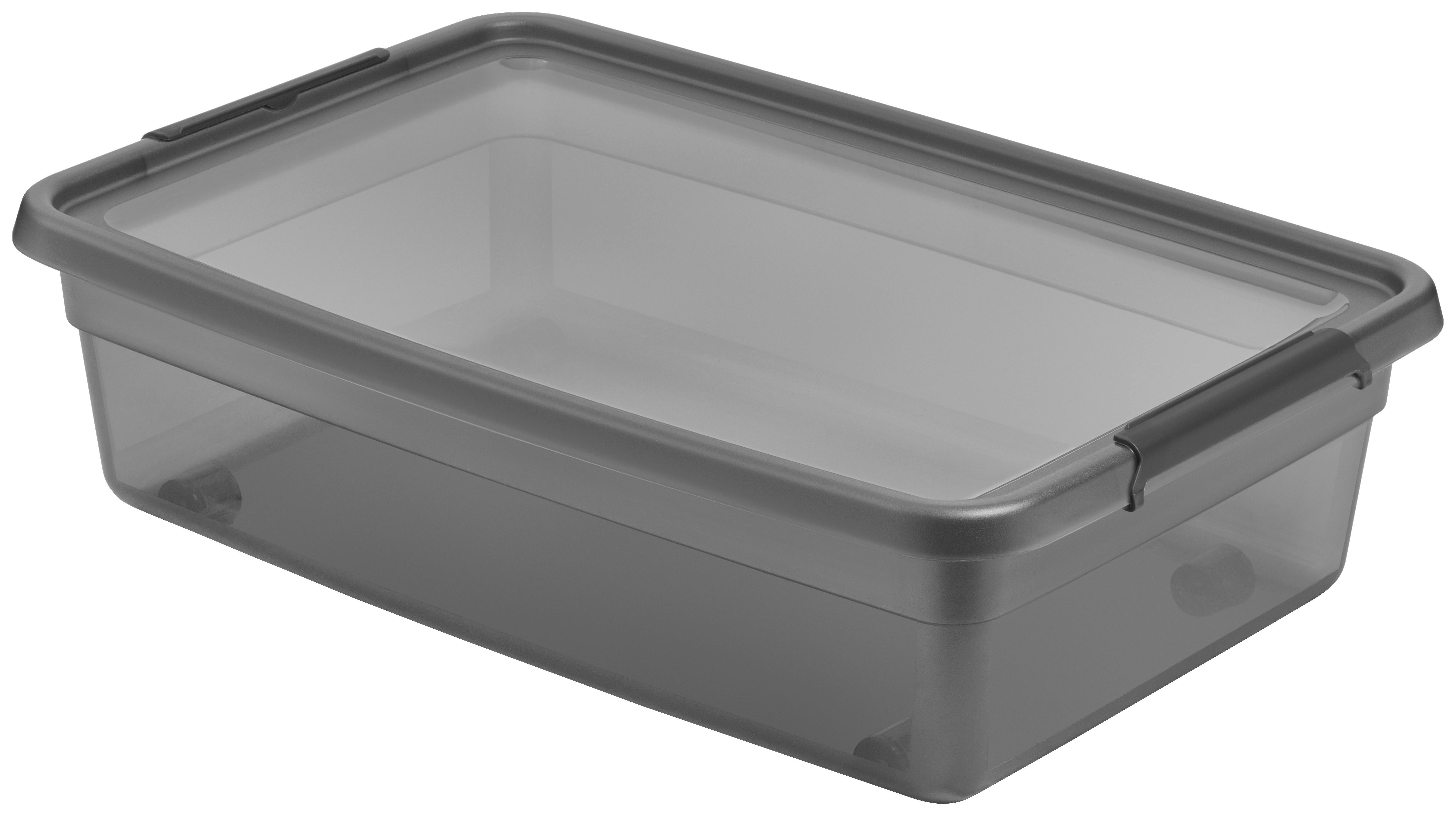 ÚLOŽNÝ BOX BLACKY - CA. 25L - černá/průhledné, Moderní, plast (58/39/16cm) - Mömax
