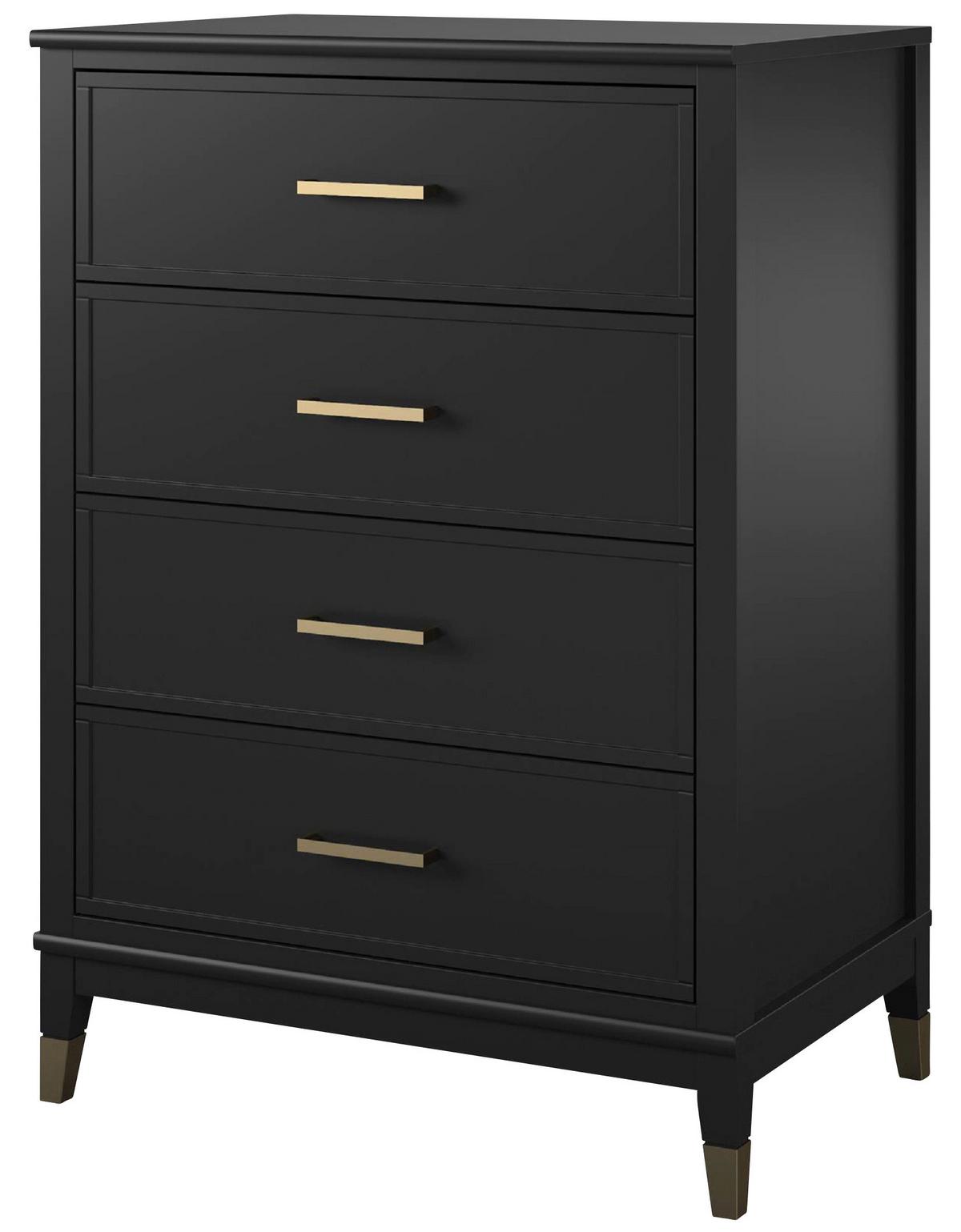 Kommode Westerleigh Schwarz 76 cm - Schwarz/Bronzefarben, Design, Holzwerkstoff (76/106/50cm) - MID.YOU