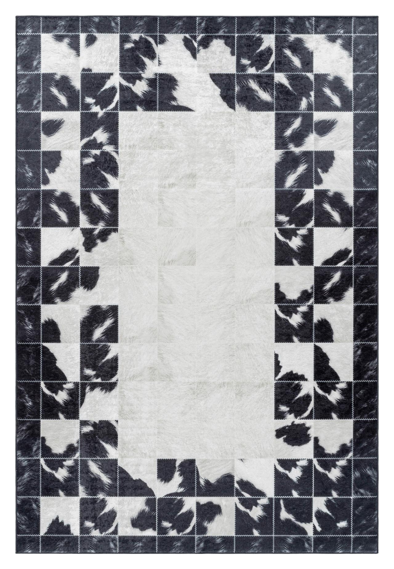 Flachwebteppich Fiesta - Creme/Schwarz, Design, Textil (160/230cm) - Novel