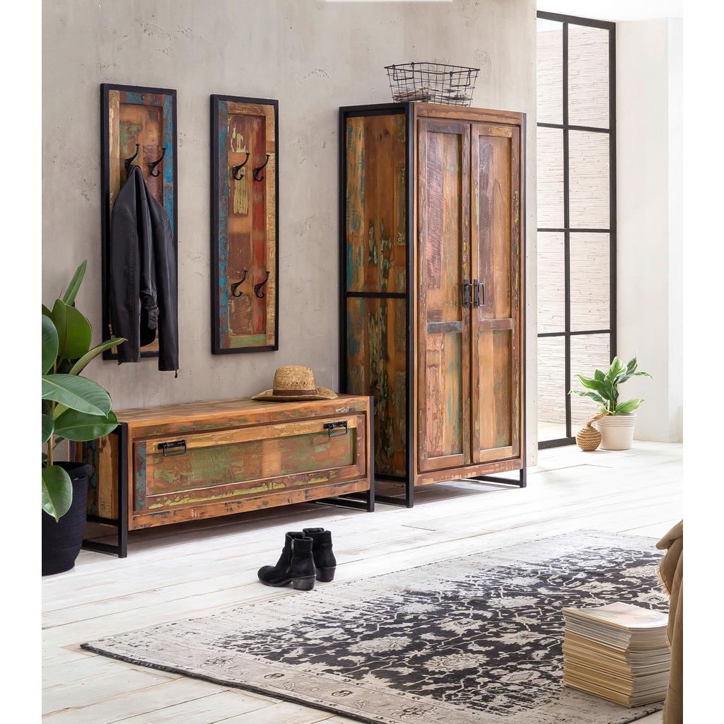 Garderobe Dielen Multicolor/Schwarz B: 210cm