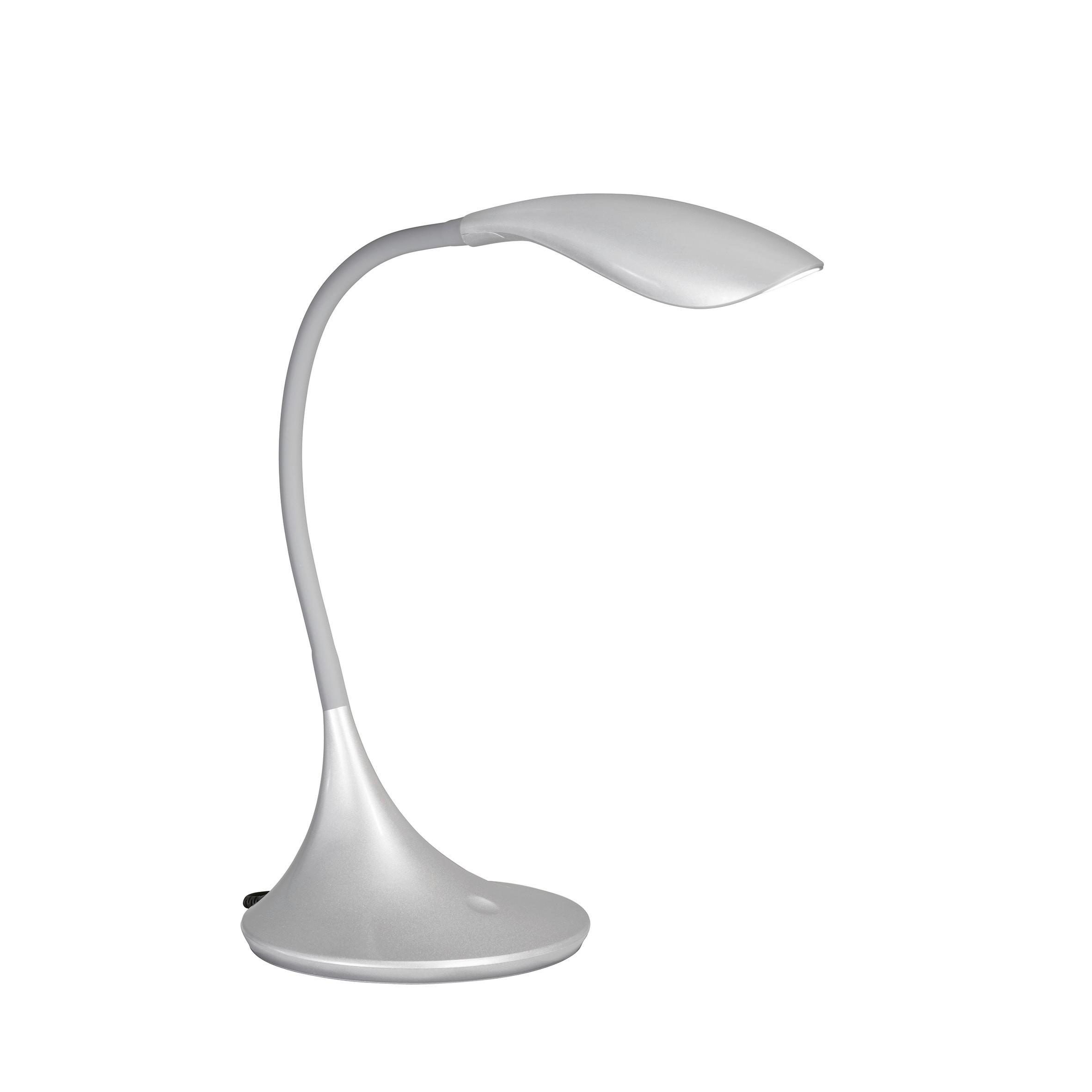 LED-Schreibtischleuchte 50720 Nil - Silberfarben, KONVENTIONELL, Kunststoff (37,5/17cm) - Fischer & Honsel