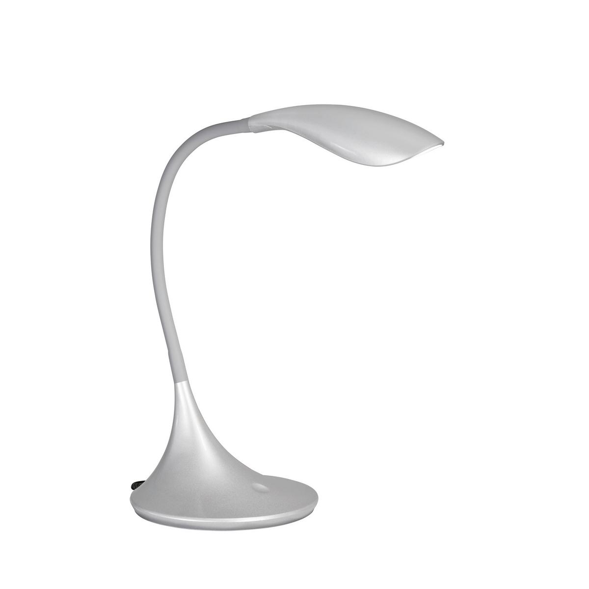 LED-Schreibtischleuchte 50720 Nil - Silberfarben, KONVENTIONELL, Kunststoff (37,5/17cm) - Fischer & Honsel