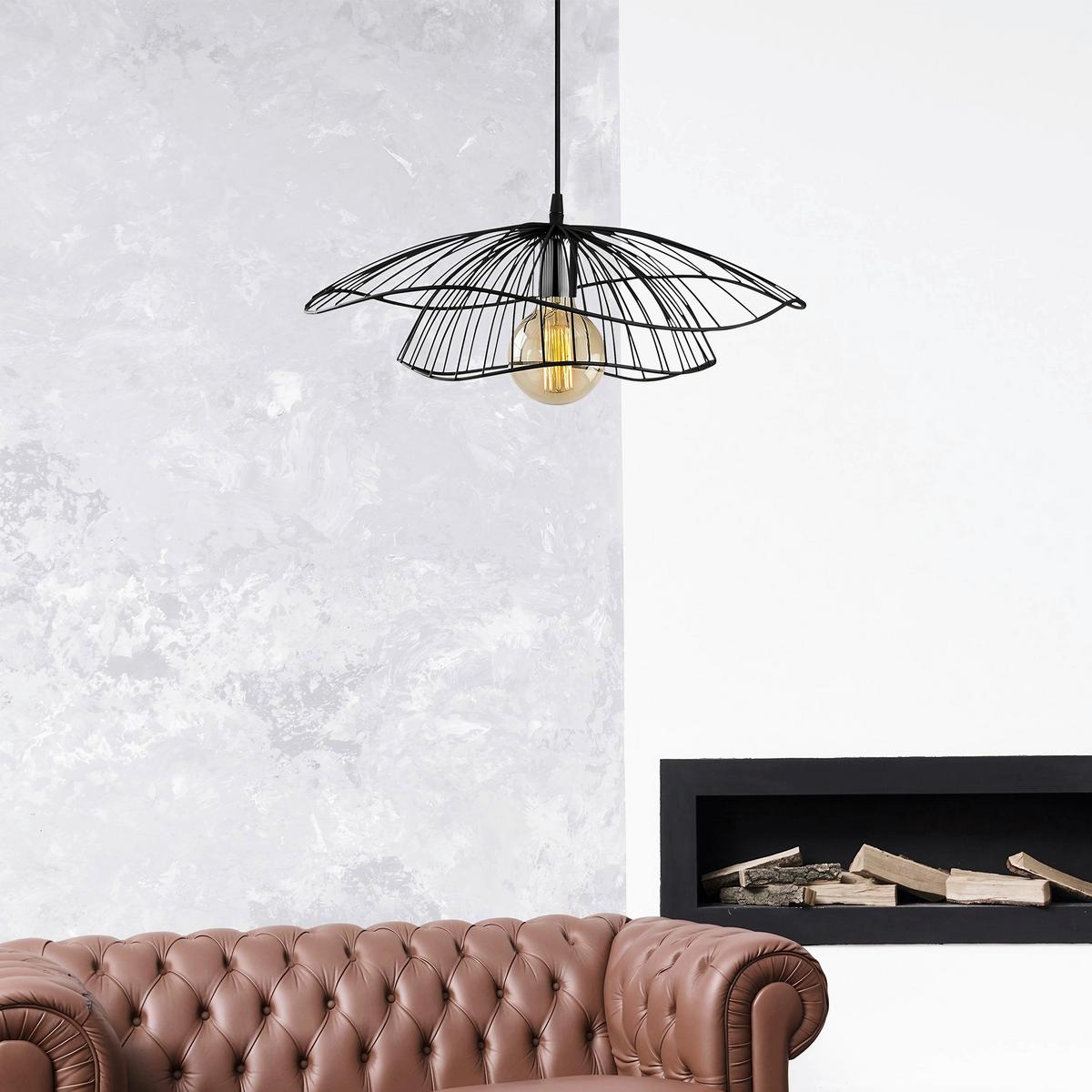 Hängeleuchte, E27 Tel-6500 - Schwarz, Design, Metall (50/111cm) - P & B