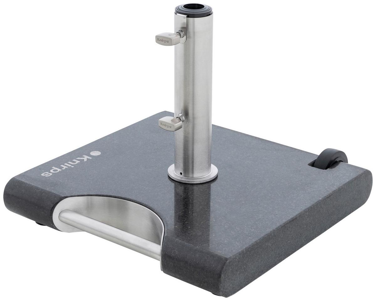 Sonnenschirmständer mit Rollen, mit Teleskopgriff - Anthrazit, Basics, Stein/Metall (48/7/48cm) - Doppler