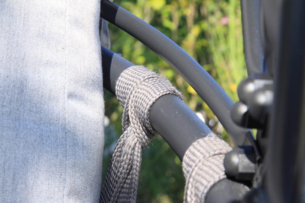 Hängesessel mit Gestell Acamp Moon Gepolstert - Anthrazit/Grau, Basics, Textil/Metall (120/100/200cm) - Acamp