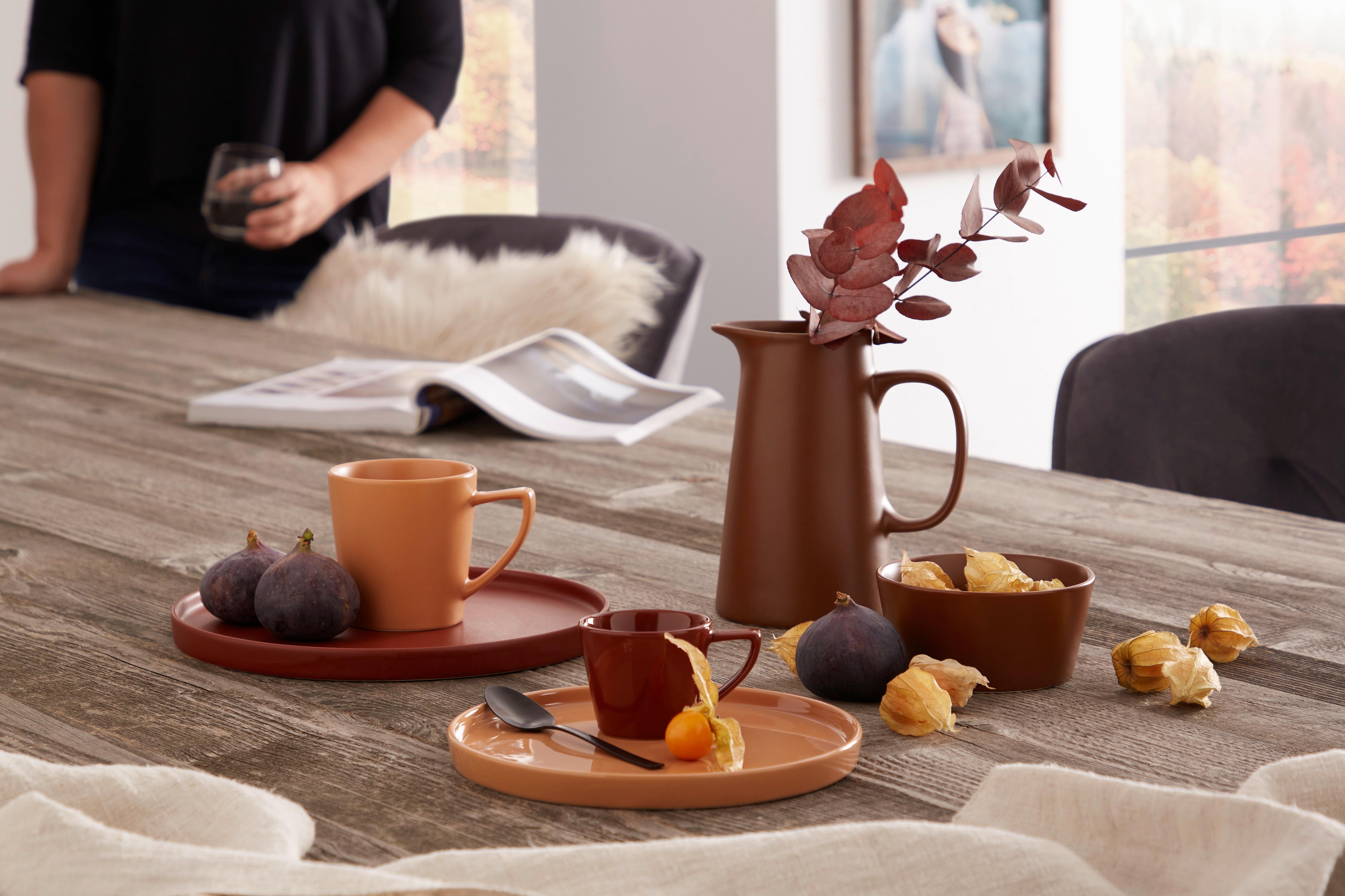 Kaffeebecher Steinzeug 300 ml Terracotta Matt Mantenga - Terracotta, MODERN, Keramik (12/8,7/9cm) - James Wood