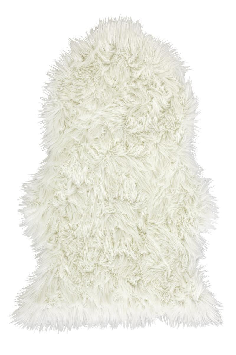 Kunstfell Alma Weiß 90x60 Cm, Tierform - Weiß, ROMANTIK / LANDHAUS, Textil (90/60cm) - James Wood