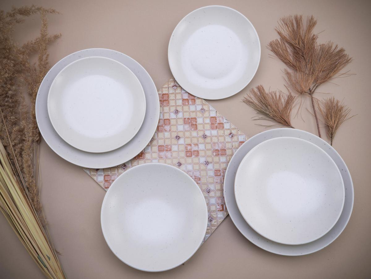 Tafelservice Sand Dunes Steinzeug 4 Pers. Geschirr Set - Multicolor, Trend, Keramik (27cm) - Creatable