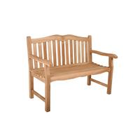 Gartenbank Echtholz Teak 2-Sitzer Romang - Naturfarben, Basics, Holz (120/92/63cm) - Gardenson