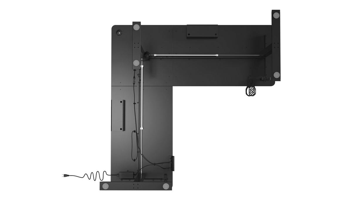 Eckschreibtisch Nimi Schwarz L: 160cm - Schwarz, MODERN, Holzwerkstoff/Kunststoff (160/140/72-117cm) - Livetastic
