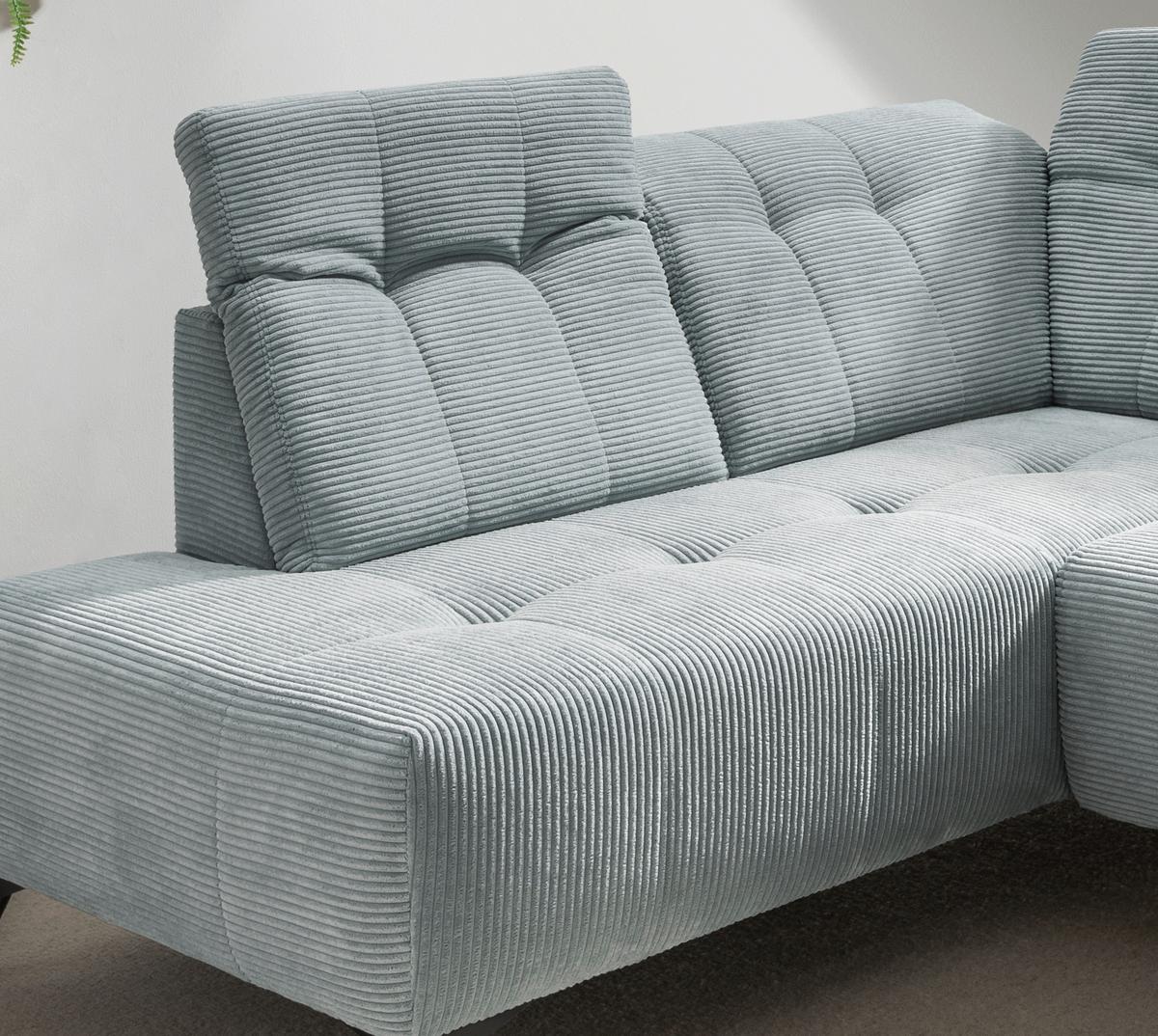 Ecksofa Fiore, Hellblau S: 200x272 cm - Schwarz/Hellblau, MODERN, Textil (200/272cm) - Livetastic