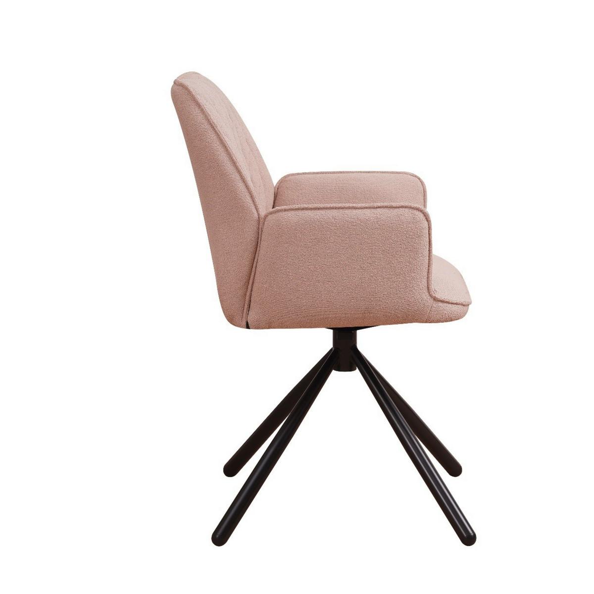 Armlehnstuhl-set Beige, Drehbar, B: 56 Cm - Cognac/Beige, MODERN, Textil/Metall (56/97/53cm) - MID.YOU