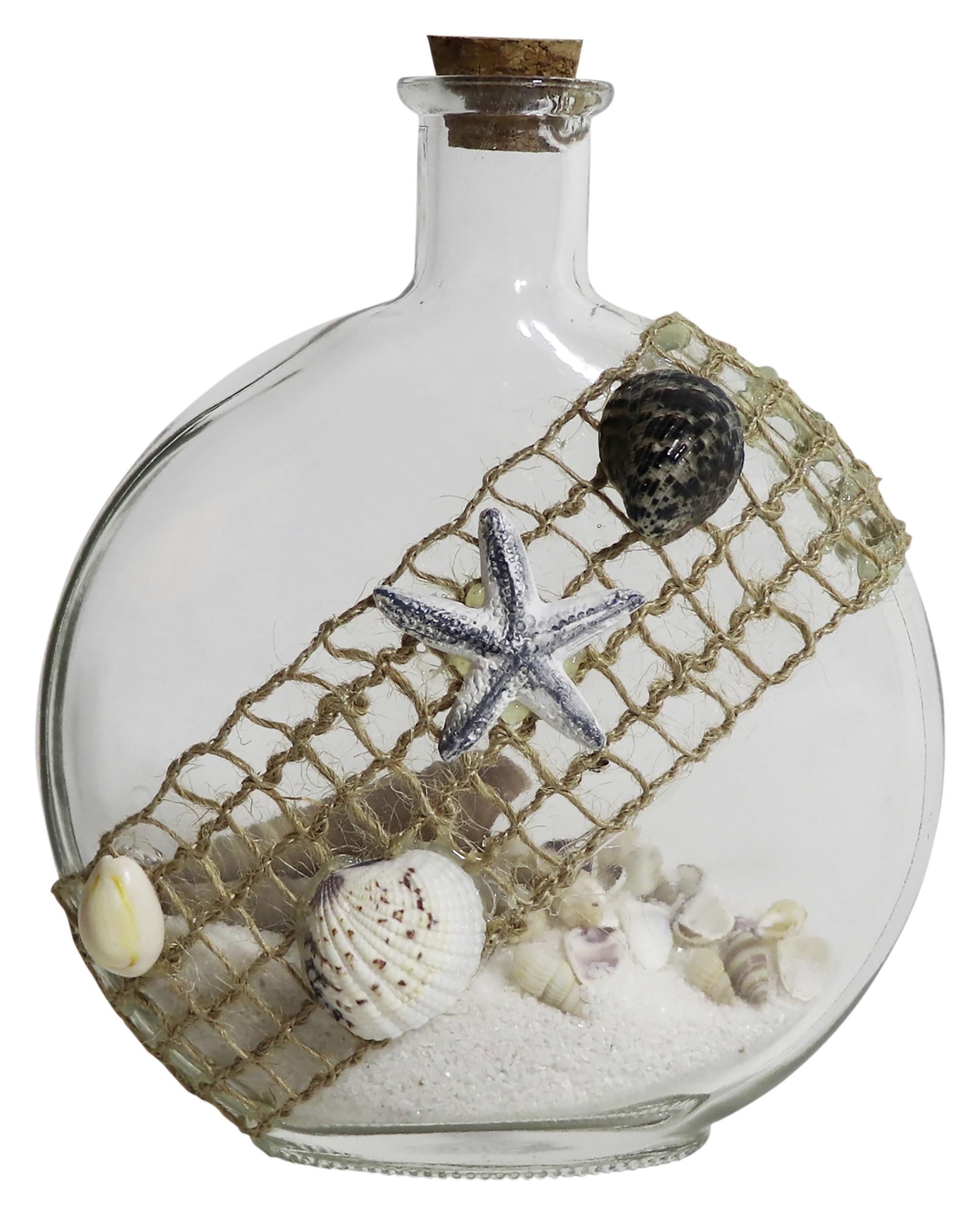Dekofigur Flasche H: 16,5 cm aus Glas für Indoor - Naturfarben, Basics, Glas/Naturmaterialien (13/16,5/5,5cm)