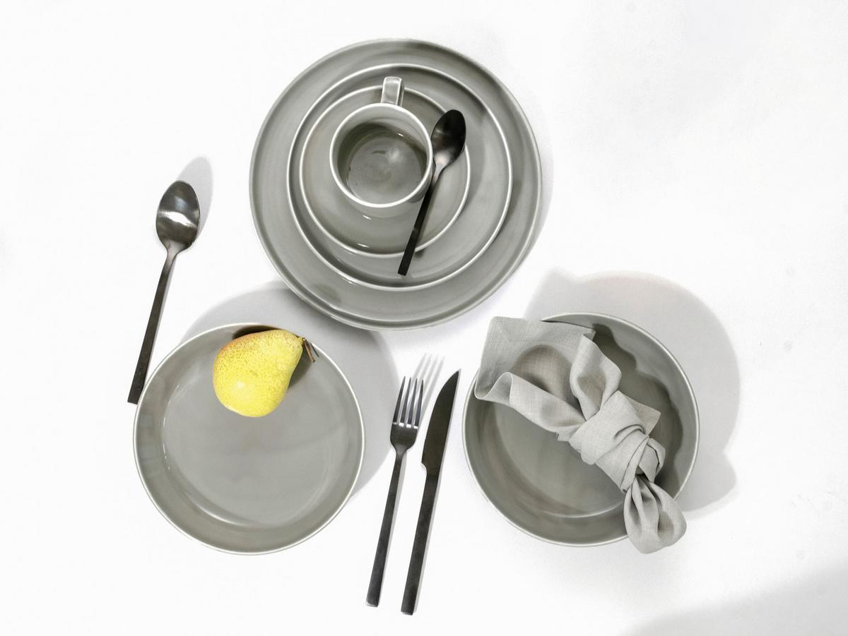 Kombiservice Chef Collection, Grau, 30-Tlg. - Hellgrau, Basics, Keramik - Creatable