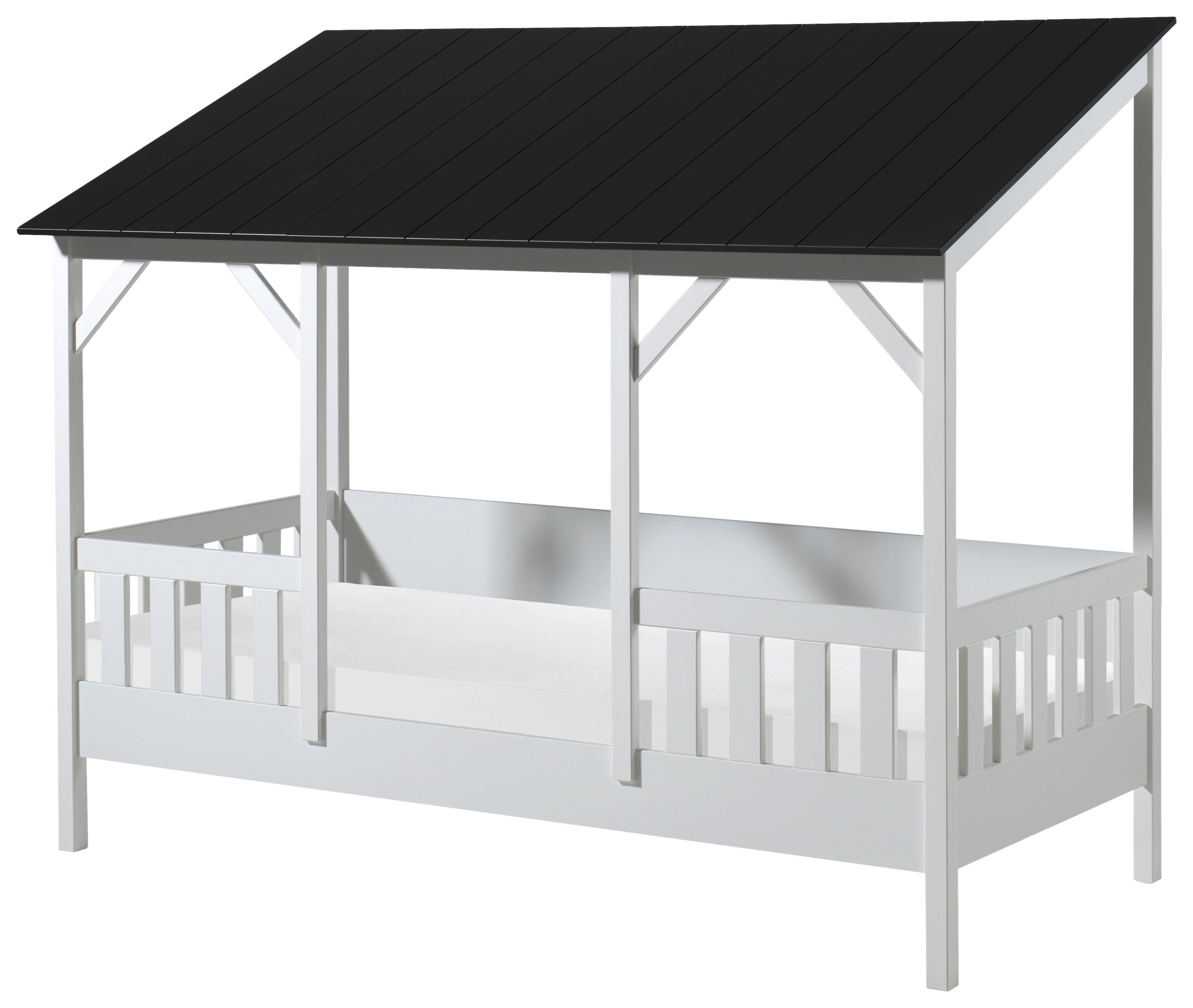 Dětská Postel Housebed - bílá/černá, Moderní (90/200cm) - MID.YOU