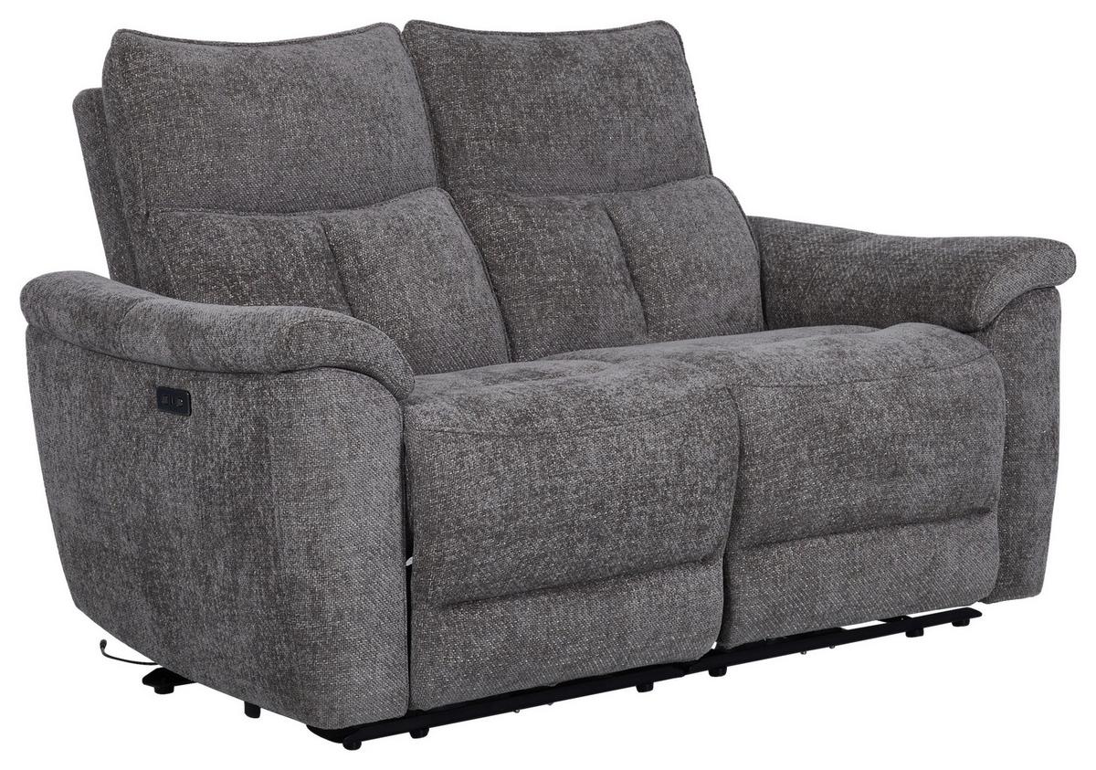 2-sitzer-sofa Tokio Mit Relaxfunktion Grau B: 160 Cm - Grau, MODERN, Holz/Textil (160/96,5/102cm)