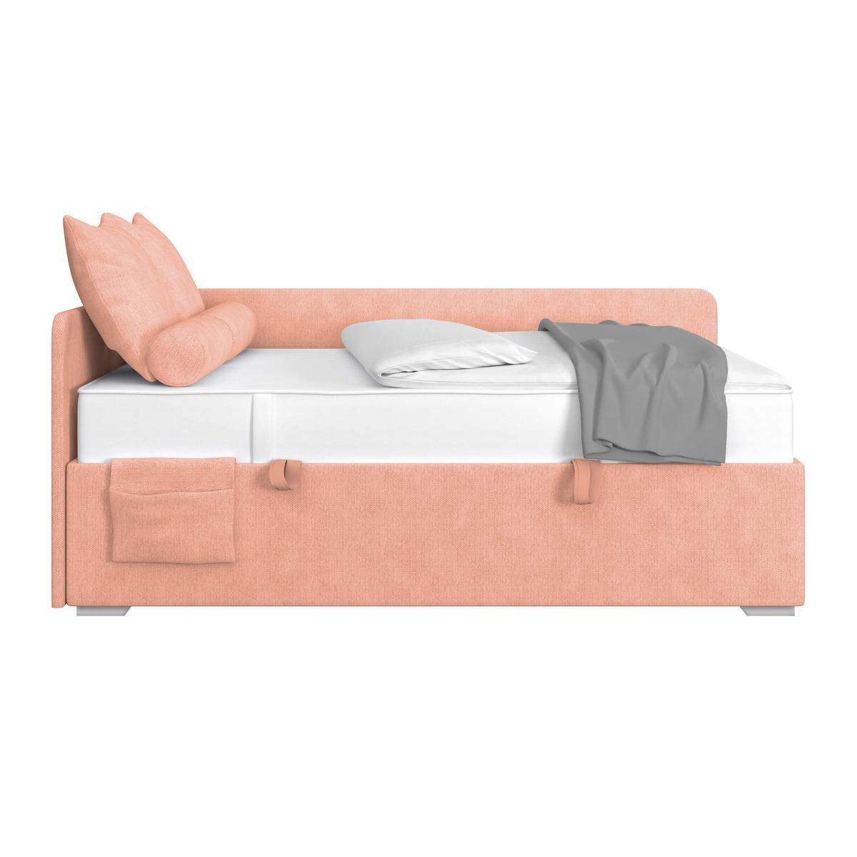 Polsterbett Remi - Chromfarben/Aprikose, MODERN, Holz/Textil (140/200cm)