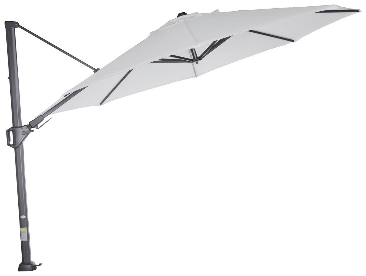 Ampelschirm Sunset N+ Ø 350 H: 252 Cm Anthrazit/grau - Anthrazit/Grau, KONVENTIONELL, Textil/Metall (350/350cm) - Siena Garden