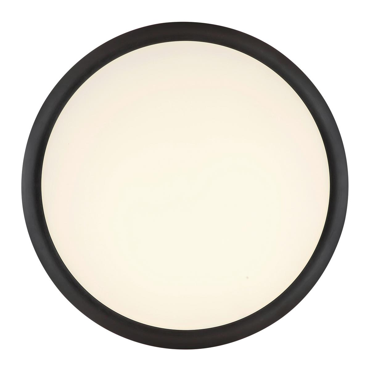 LED-Deckenleuchte 67319d Suna - Opal/Grau, KONVENTIONELL, Kunststoff/Metall (50,8/5cm) - Globo