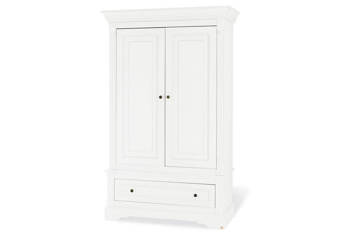 Babykleiderschrank 143467 Emilia - Weiß, Trend, Holzwerkstoff (128/208/58cm) - Pinolino