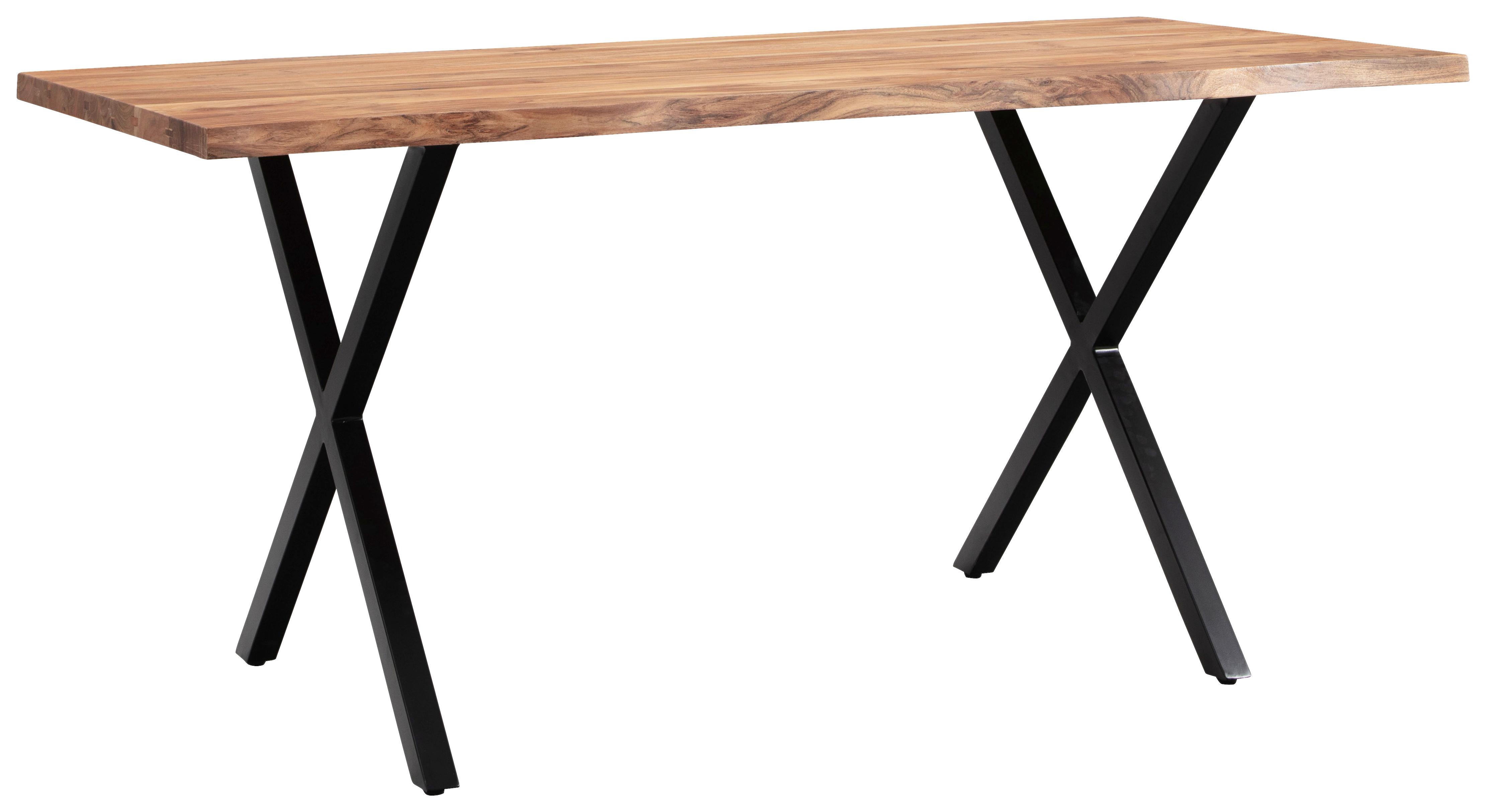 Esstisch Wl7.251 - Schwarz/Akaziefarben, MODERN, Holz/Metall (120/60/76cm) - MID.YOU