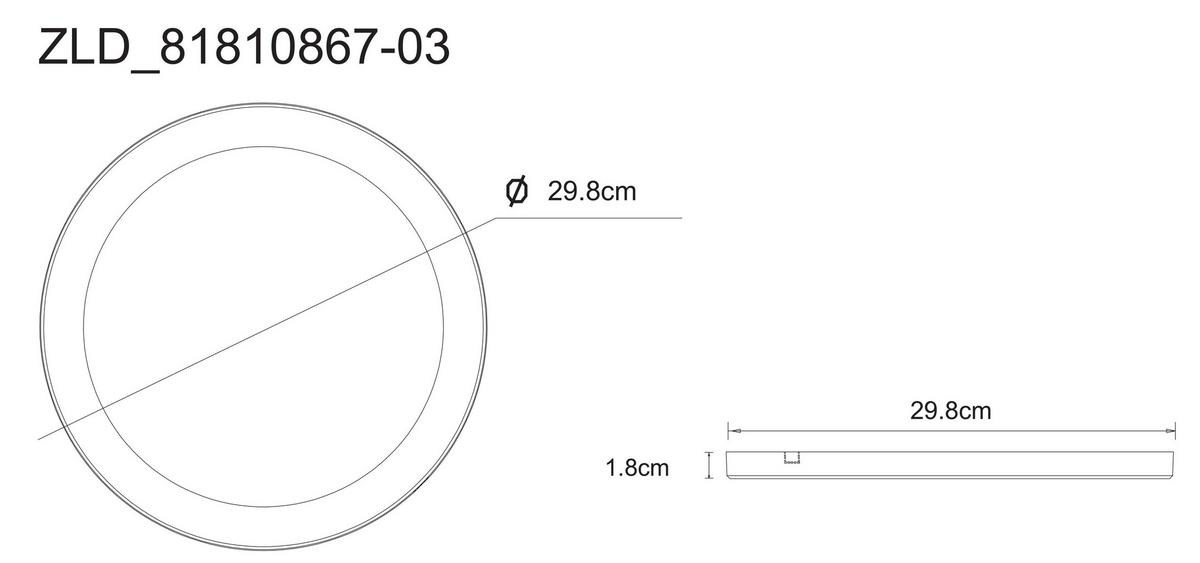 STROPNÍ LED SVÍTIDLO LASSE - bílá, Konvenční, plast (29,8/1,8cm) - Mömax
