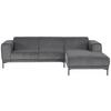 Ecksofa Erno Grau S: 262 cm - Schwarz/Grau, Design, Textil (262/183cm) - MID.YOU