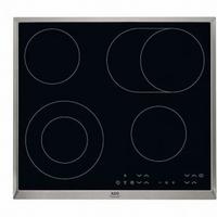 Glaskeramik Kochfeld Autark B: 57,6 cm Bräterzone - Schwarz, Glas (57,6/5,5/51,6cm) - AEG