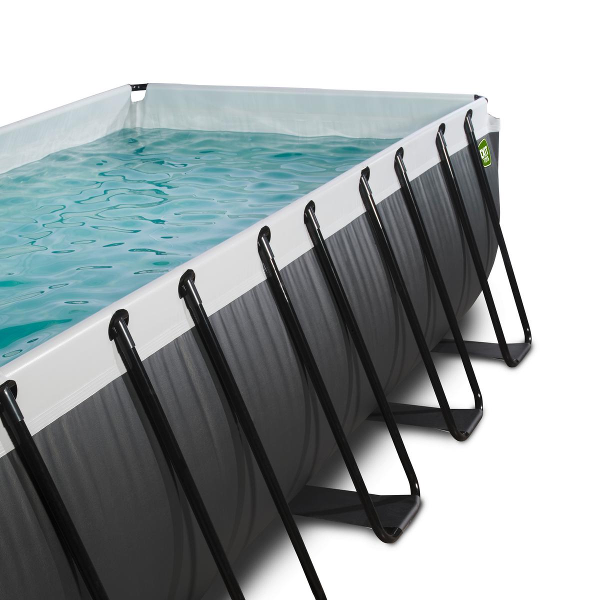 Pool-set Exit Black Leather Pool - Schwarz, KONVENTIONELL, Kunststoff (540/250/100cm) - EXIT Toys