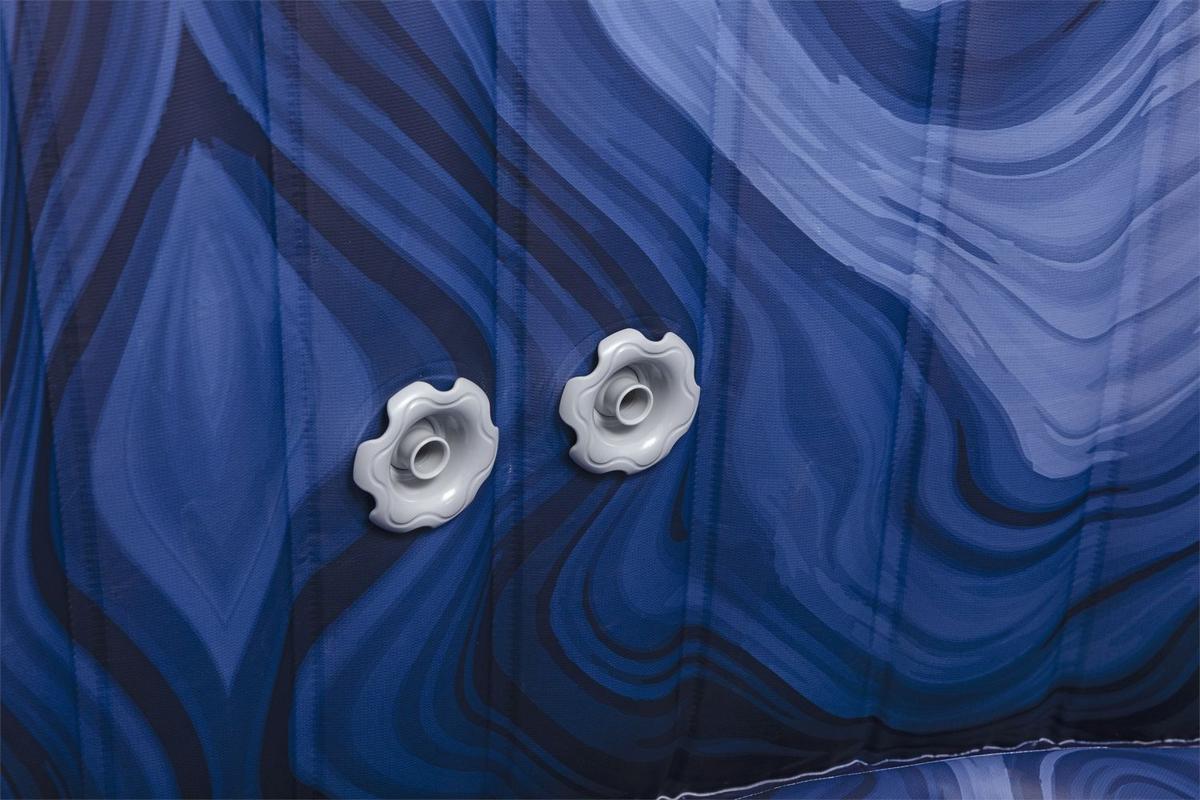 Whirlpool Aufblasbar Santorini Ø 216 X H: 80 cm - Blau/Weiß, KONVENTIONELL, Kunststoff (216/80cm) - Bestway