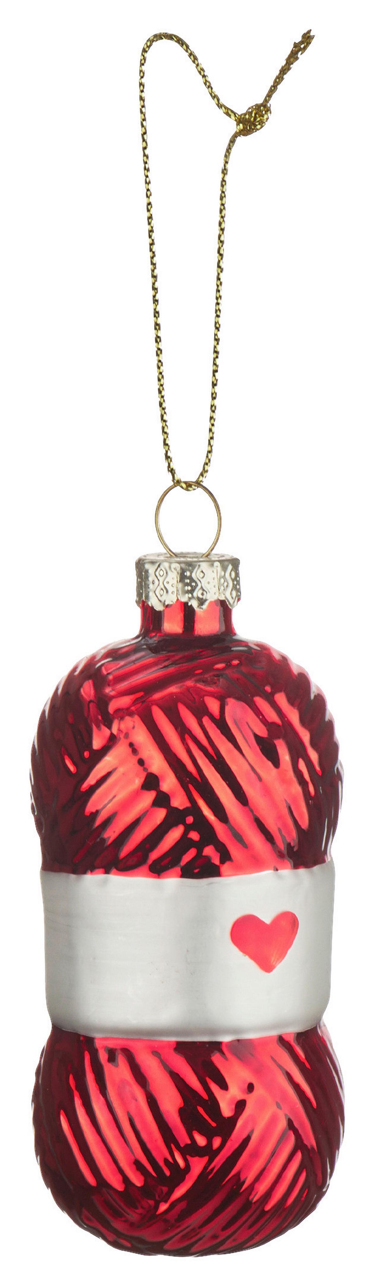 Vianočná ozdoba FIGURES -PAZ- - červená, sklo (4,5/11cm) - Mömax