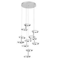 LED-Hängeleuchte Rong - Chromfarben, MODERN, Kunststoff/Metall (60/120cm)