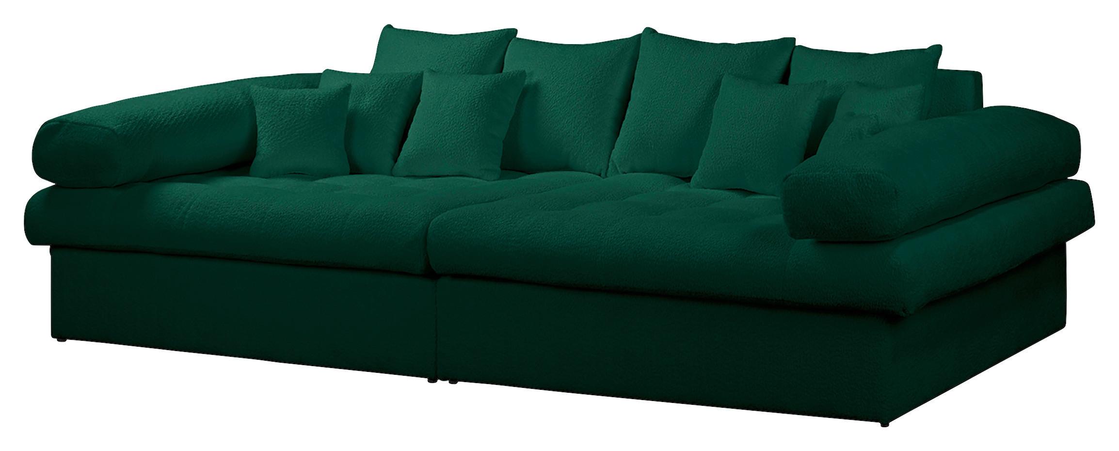 Bigsofa Naomi Grün B: 284 Cm - Schwarz/Grün, Design, Textil (284/94/148cm) - Livetastic