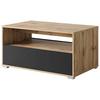 Couchtisch Narobi-ii Eiche Wotan/schwarz B: 90 Cm - Eiche Wotan/Schwarz, Trend, Holzwerkstoff/Kunststoff (90/45/55cm) - P & B