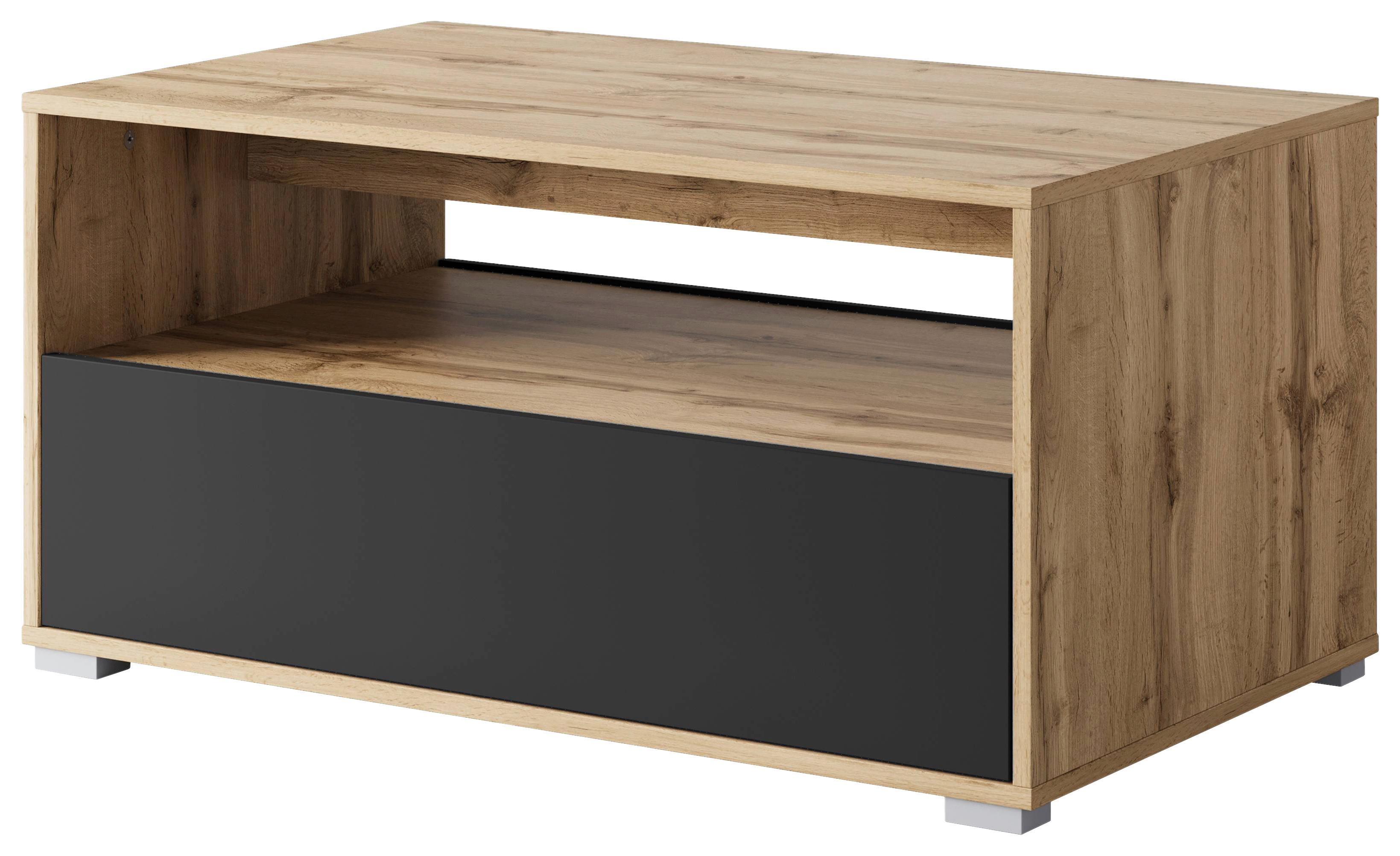 Couchtisch Narobi-Ii Eiche Wotan/Schwarz B: 90 cm