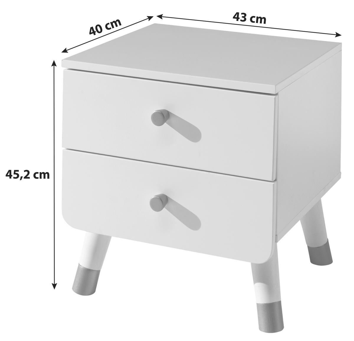 Kindernachtkästchen Olivgrün H: 45,2 Cm Billy - Olivgrün, KONVENTIONELL, Holzwerkstoff (43/45,20/40cm) - MID.YOU