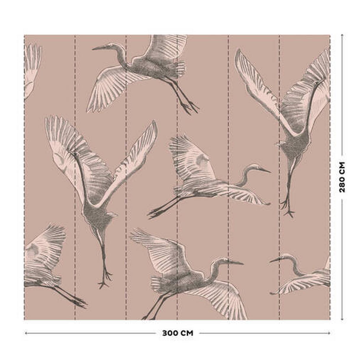 Fototapete Graphic Nature - Schwarz/Weiß, Trend, Papier/Kunststoff (300/280cm)