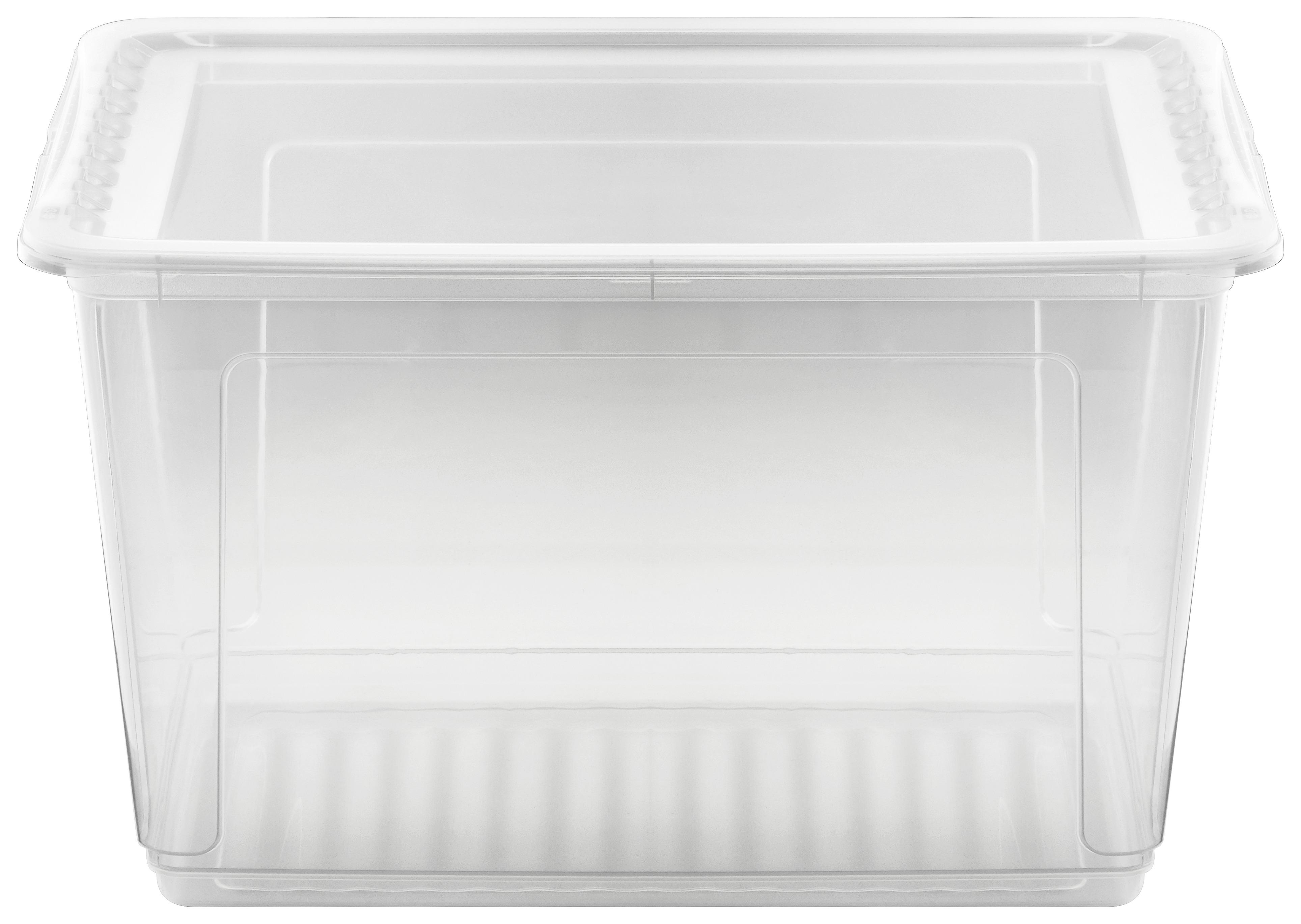 Aufbewahrungsbox Bea mit Deckel Kunststoff 59x39x35 cm - Transparent, KONVENTIONELL, Kunststoff (59/39/35cm) - Homezone