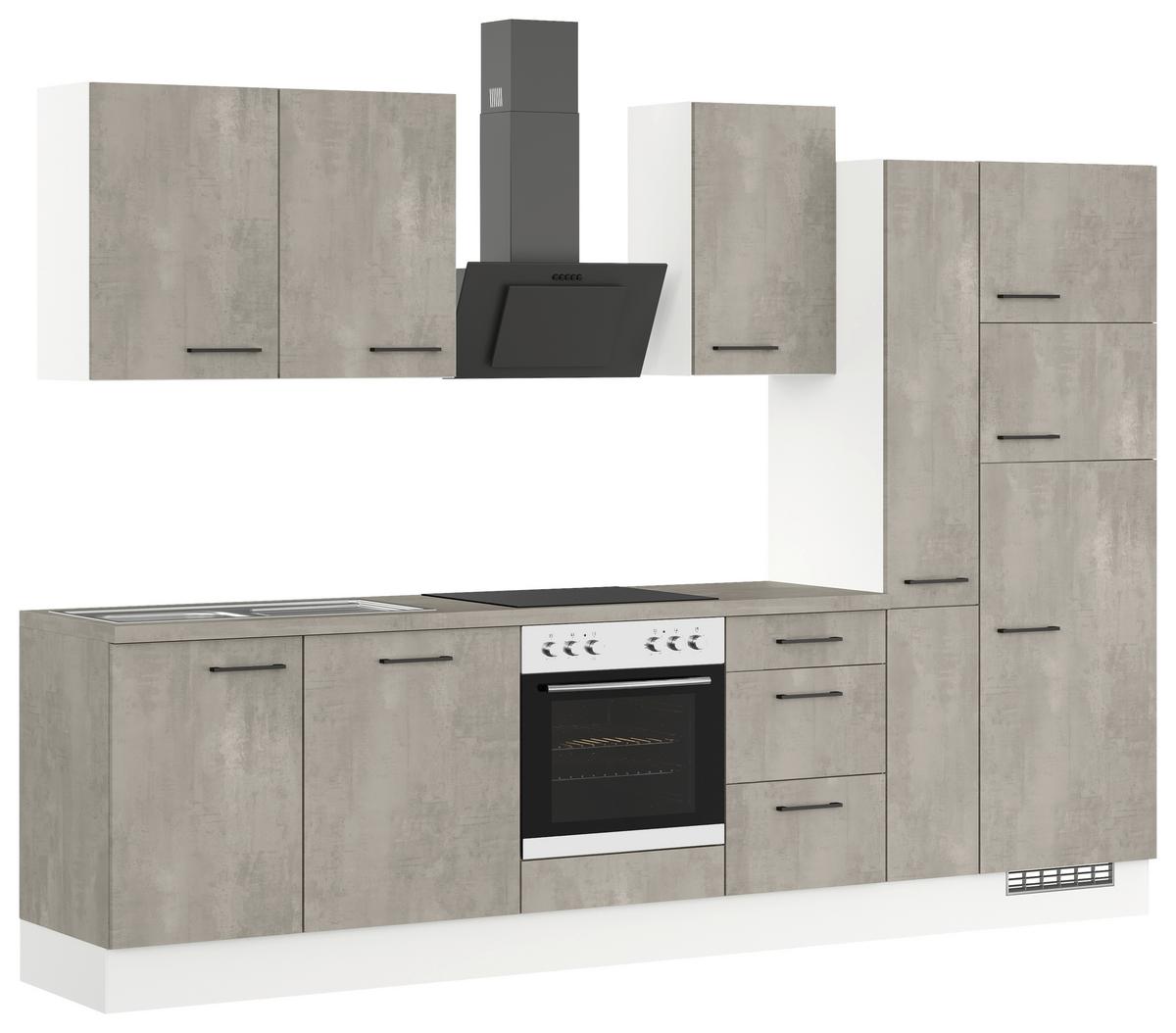 Küchenleerblock Ip1200 - Weiß/Grau, Design, Holzwerkstoff (310cm) - Impuls