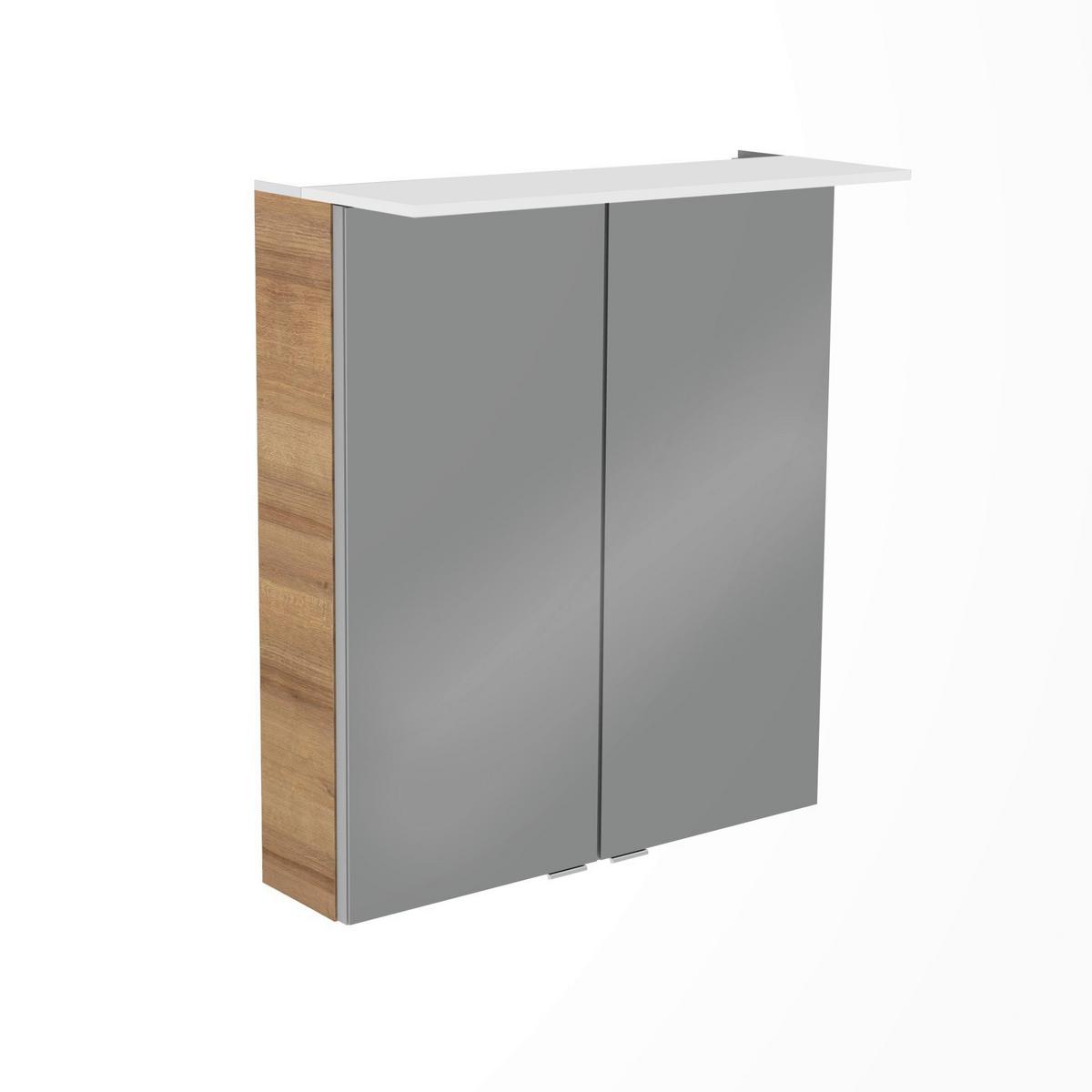 Badezimmer B.Perfekt Eichefarben 3-Teilig - Eichefarben/Weiß, Basics, Glas/Keramik (62,2cm) - MID.YOU