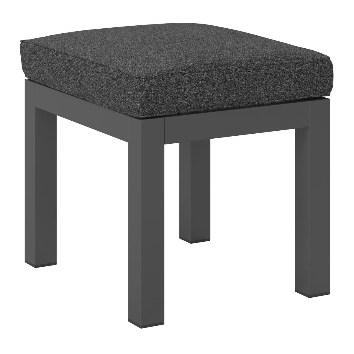 Loungegarnitur 4-Tlg Sorrent Metall/Textil/Glas mit Kissen - Anthrazit/Schwarz, MODERN, Keramik/Textil (193/193cm) - Beldano