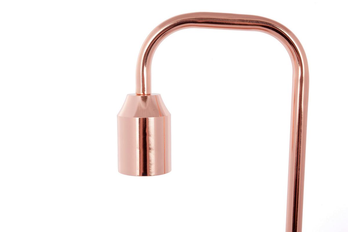 Tischleuchte Galileo 710 Kupferfarben B: 22 cm - Kupferfarben, Basics, Metall (22/22/50cm) - Kayoom