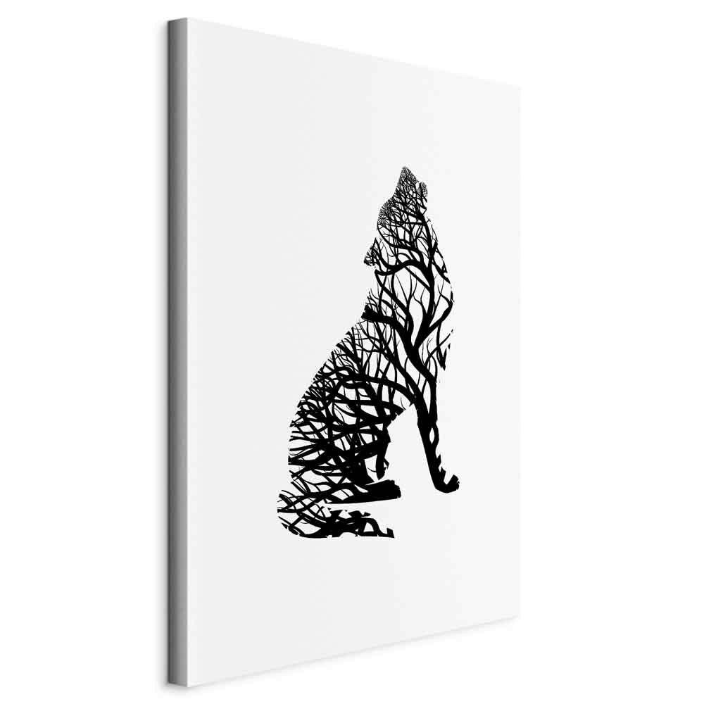 Leinwandbild Schwarz Hellgrau B: 40 Cm