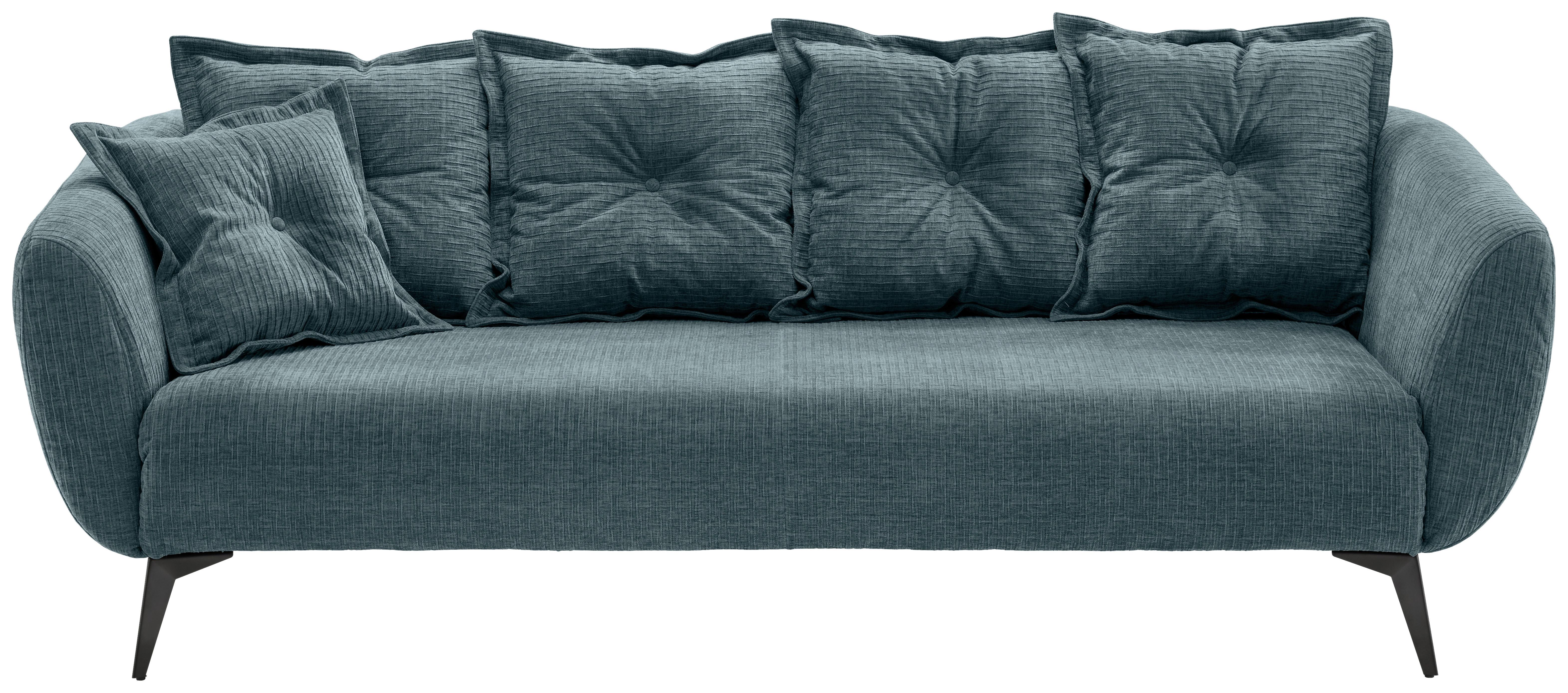 3-Sitzer-Sofa Baggio Blau B: 236 cm - Blau/Schwarz, MODERN, Textil (236/94/103cm) - Livetastic
