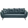 3-Sitzer-Sofa Baggio Blau B: 236 cm - Blau/Schwarz, MODERN, Textil (236/94/103cm) - Livetastic