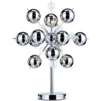 Tischlampe Explosion Klar/ Chromfarben - Klar/Chromfarben, Design, Glas/Metall (50/73cm) - Näve
