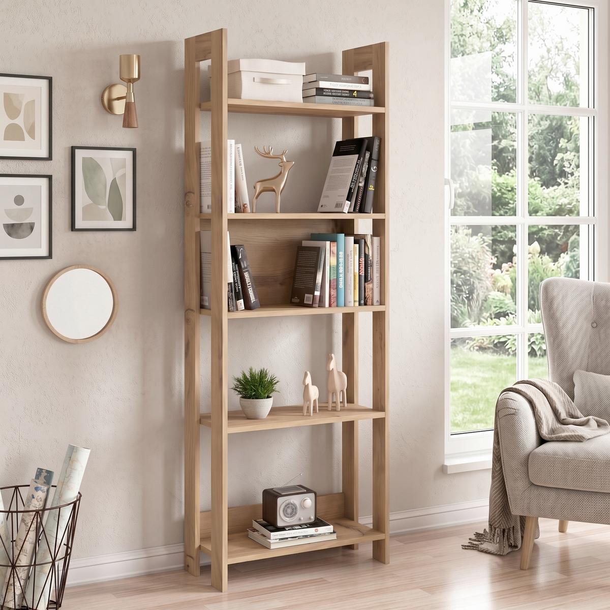 REGAL Country Nussbaumfarben B: 64cm - Nussbaumfarben, Design, Holzwerkstoff (64/180/30cm) - Livetastic