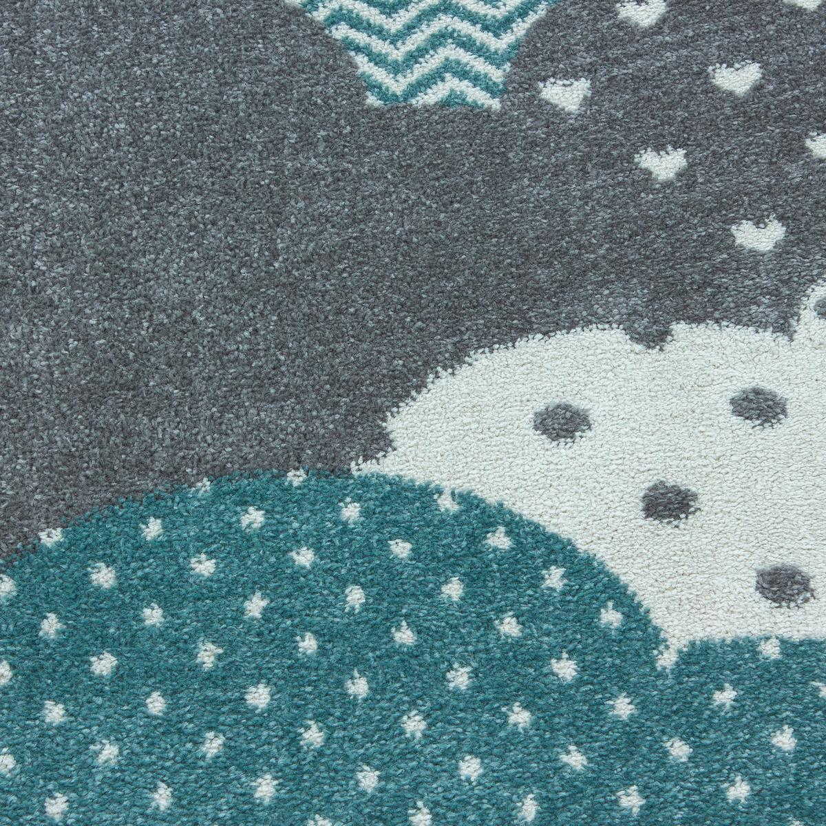 Dětský koberec OBLAKA, 140x200 - modrá, Trend, textil (140/200cm) - Ben'n'jen