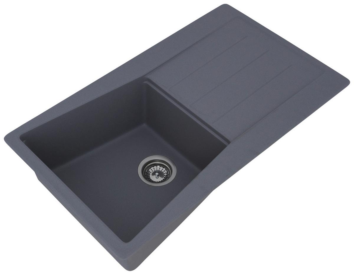 Spüle Respekta Stein Bxt: 86x50 cm - Grau, Trend, Stein (86/20/50cm) - Respekta