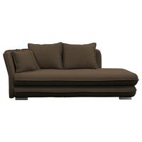 Liege Latte Braun Inkl. Bettkasten Ottomane Links - Silberfarben/Braun, Design, Textil (107/84/99/224cm) - MID.YOU